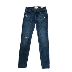 Frame Le Skinny de Jeanne Skinny Grand Street sz 25 Denim Distressed Jeans